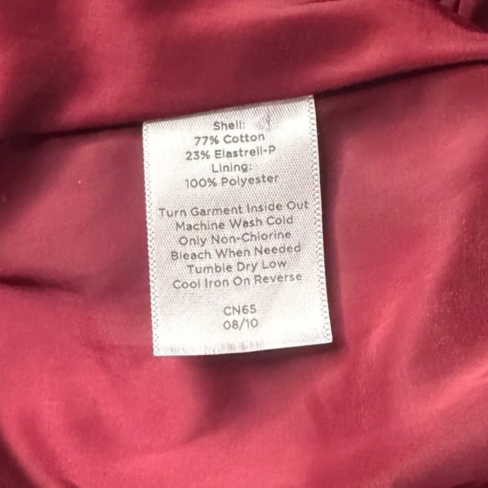 Talbots Womens Burgundy Red Velvet Double Breasted Blazer Jacket Size 14 - Picture 6 of 8